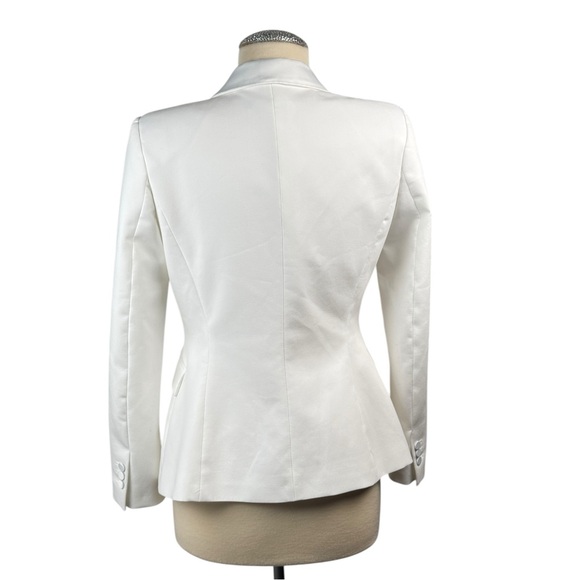 Zara White One Button Blazer Jacket - Made in Spain - Picture 8 of 9